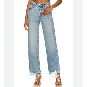 Lovers + Friends Ryan High Rise Straight Jeans Cascade